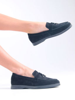 Лоферы 170.2614bl. Черный замш