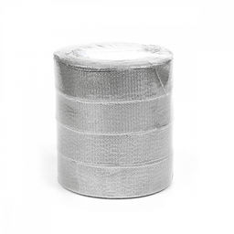 Лента парчовая 25мм упаковочная серебро Magic4Hobby набор 4шт*22,85м (1м)