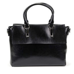 Женская кожаная сумка с ручками 1300 Блек - Cidirro фото 2