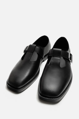 LEATHER BUCKLE SHOES - Zara фото 4