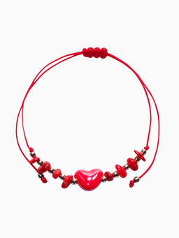 Цена за 3 шт. Браслет-оберег «На любовь» крошка,  цвет красно-бордовый