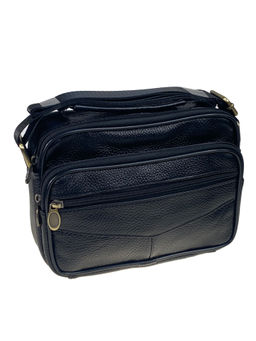 Сумка мужская из натуральной кожи, цвет черный