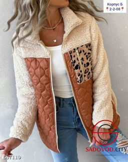 Женская плюшевая куртка барашка