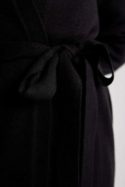 Кардиган стандартного кроя с V-образным вырезом - Defacto фото 3