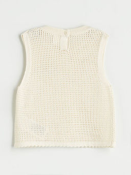 Kurdele Detayl? K?z ?ocuk Triko S?veter