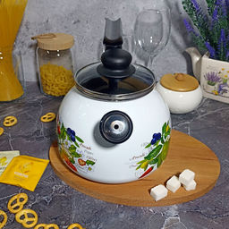 Чайник для плиты 3,0л. со св. сферич. "Авокадо" белосн. 4с209я