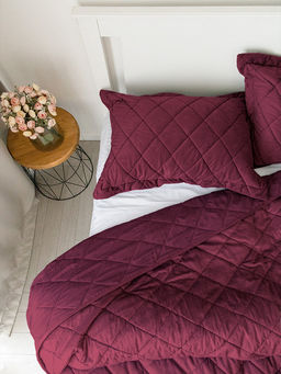 Наволочки декоративные велюр 50x70 (2шт) бордовый - Denastia фото 3