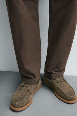 LEATHER DECK SHOES - Zara фото 11