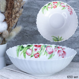 Набор суповых тарелок 6 штук 650 мл 175 мм тарелка глубокая / TW-70 (7259) Тюльпаны