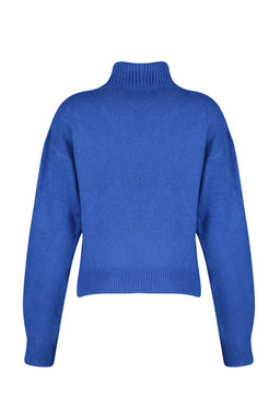 Siyah Yumusak Dokulu Tas Detayl? Bal?kc? Yaka Triko Kazak TWOAW24KZ00188 - Trendyolmilla фото 23