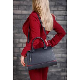 Женская кожаная сумка Emra Burgundy/Dark Blue - Lakestone фото 21