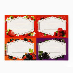 Цена за 10 шт. Этикетки для домашних заготовок «Ягоды», 7 х 5 см