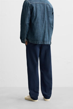 TEXTURED COTTON TROUSERS - Zara фото 3