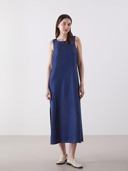 Bisiklet Yaka Y?rtma?l? Jean Elbise