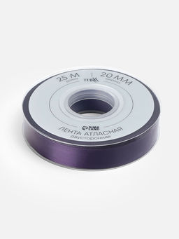 Лента атласная TEIRA, двухсторонняя, 20 мм, 25±1 м, фиолетовая №476