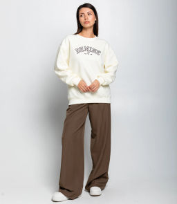 Свитшот #КТ1782, кремовый