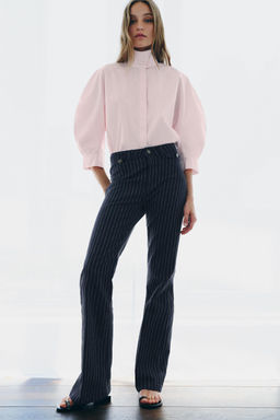 CAMISA MANGA ABULLONADA ZW COLLECTION / Rosa claro - Zara фото 3
