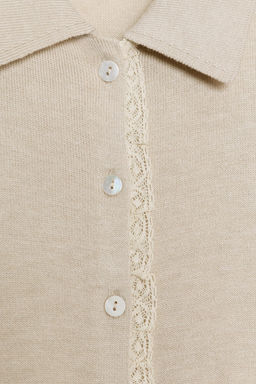 SHORT SLEEVE LACE KNIT CARDIGAN - Zara фото 8