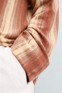 STRIPED FLOWING T-SHIRT - Zara фото 8
