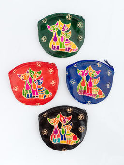 Кошелек под мелочь ручной принт Два Кота №0755/1 уп/3шт