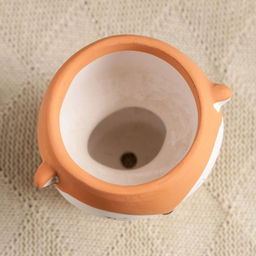 Горшок для цветов «Милая Лисичка в жёлтом комбинезоне» керамический, 330 мл, 6×11 см