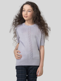 Джемпер для девочек 7081. 7057 сирень