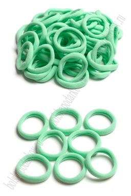 Резинки бесшовные для волос 4 см (100 шт) SF-6003, аквамариновый №88