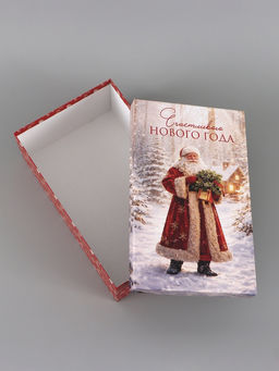 Коробка новогодняя подарочная «Дед Мороз», 32.5×20×12.5 см
