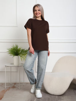 Футболка Хлопок 95%, лайкра 5% Классика аква - Ивассорти фото 58