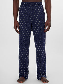 Комплект домашний мужской синий с узором