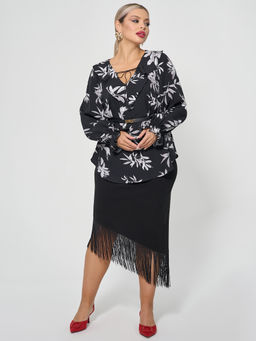 Блузка 0059-26 черный муар