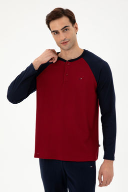 Мужской бордово-красный пижамный комплект Неожиданная скидка в корзине - U.s. polo assn фото 3