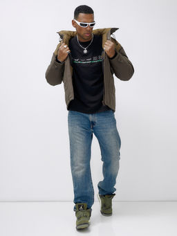 Куртка спортивная мужская зимняя с капюшоном коричневого цвета 609_1K - Mtforce фото 12