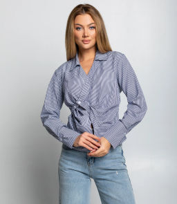 Блуза #КТ2698, тёмно-синий