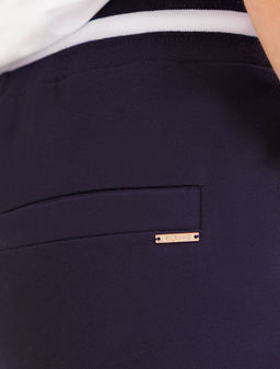 Брюки прямые со стрелками из премиального футера двухнитки с эластаном - Vilatte фото 7