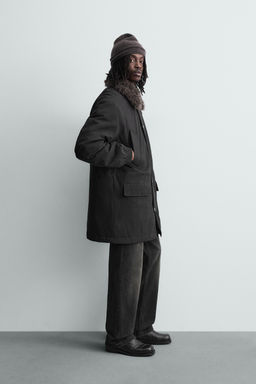 PARKA WITH DETACHABLE CONTRAST COLLAR - Zara фото 4