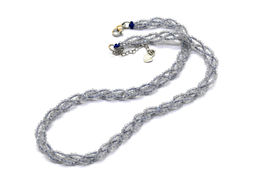 Бусы короткие Косичка из лабрадора шарик с гранями 2мм, 38см - Радуга камня фото 2