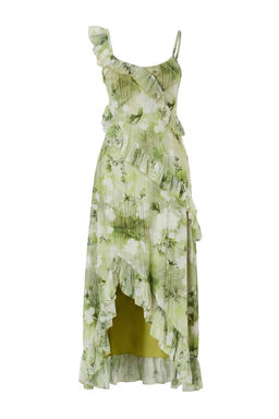 Limited Edition Cok Renkli Can Form Havuz Yaka Ince Ask?l? Kolsuz Tul Orme Elbise TWOSS26EL00411