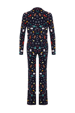 Trendyolmilla Lacivert %100 Pamuklu K?s Temal? Orme Pijama Tak?m? THMAW22PT1212  фото 8