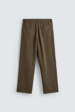 PANTAL?N FLUIDO RELAXED FIT / Marr?n / Topo - Zara фото 7