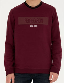 Bordo Regular Fit Bisiklet Yaka Sweatshirt - Pierre cardin фото 6