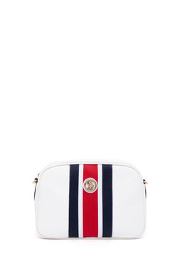 Женская белая сумка через плечо Неожиданная скидка в корзине