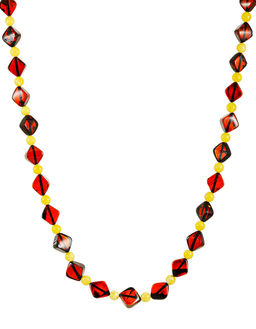 Яркие бусы из натурального янтаря двух цветов Контрастные