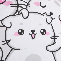 Постельное бельё Этель 1,5 сп Sweet cats, 143х215 см, 150х214 см, 50х70 см -1 шт, 100% хлопок, бязь  фото 3