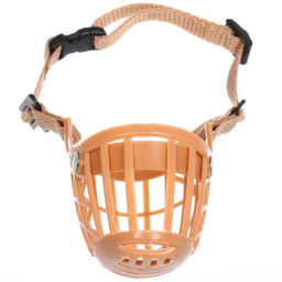 Цена за 3 шт. Намордник гуманный из гибкого пластика "Мой Бро", цвет светло - бежевый, №2 (лейбл)