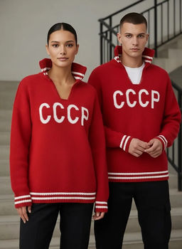 K13142 Джемпер (вязаный трикотаж) КРАСНЫЙ