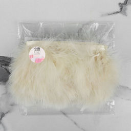 Перья марабу декоративные, на ленте, 8-10 см, 5±0.5 м, бежевые