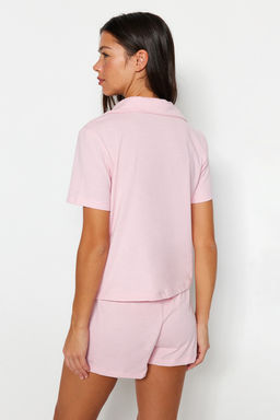 Trendyolmilla Tarc?n Ay?c?kl? Sortlu Orme Pijama Tak?m? THMSS23PT00012  фото 5