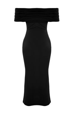 Siyah Vucuda Oturan Orme S?k Abiye Gece Mezuniyet Elbisesi TPRSS24EL00113 - Trendyolmilla фото 8