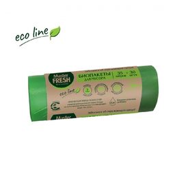 Master FRESH пакеты д/мусора 35л*30шт БИО биоразлагаемые (салатовые) 7мкм